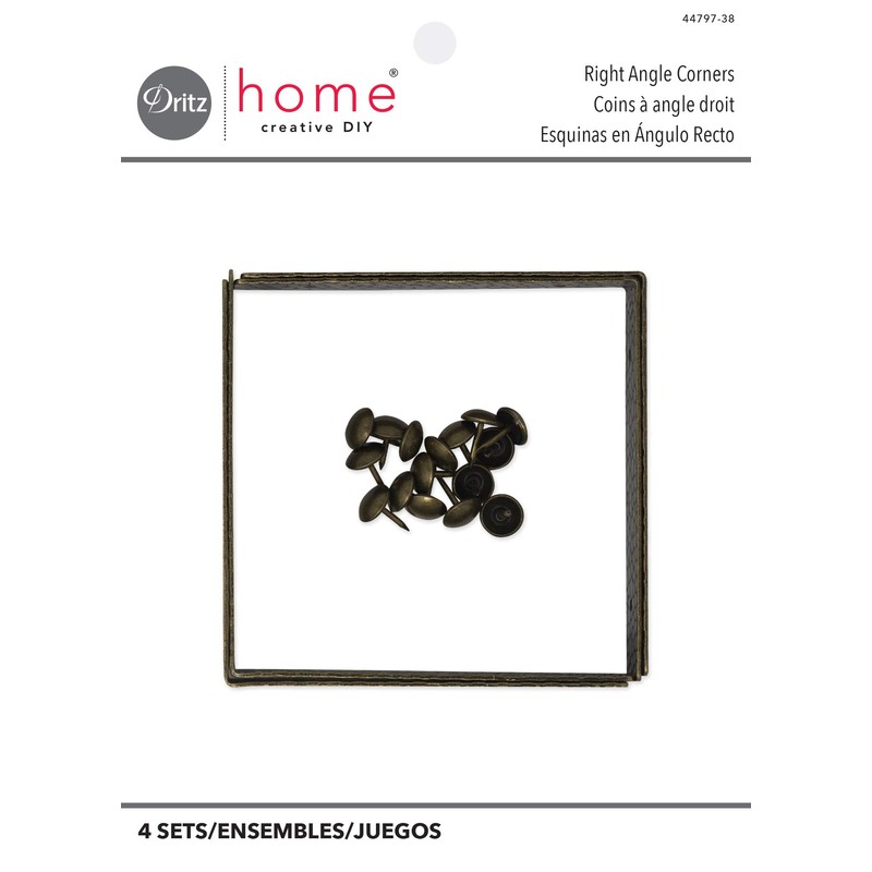 Dritz Home Textured Right Angle Corners, Large, 4 Sets, Antique