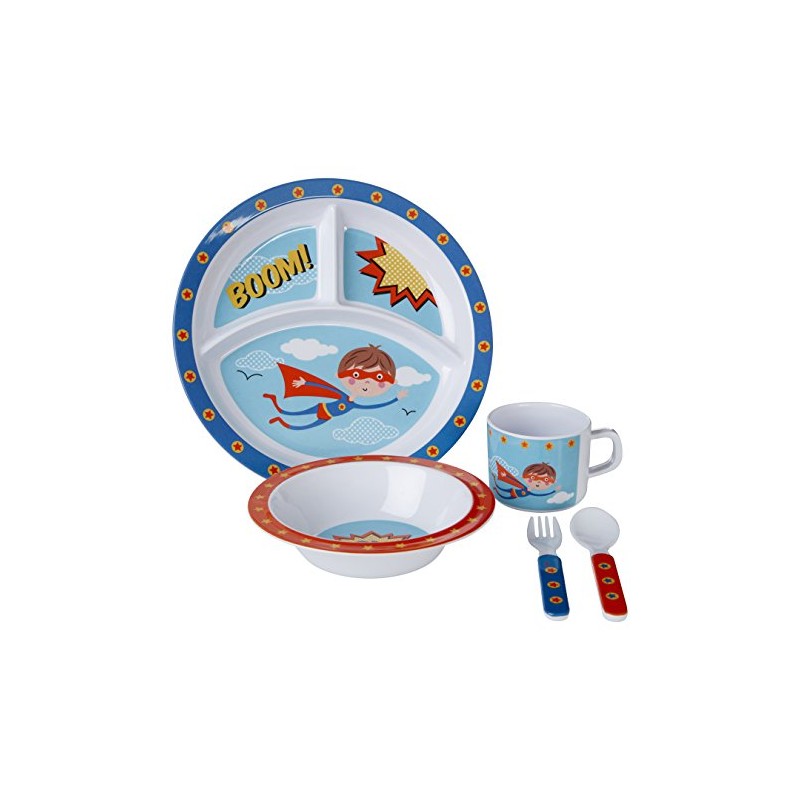 Premier Housewares 1206330 Mimo Kids Rupert Dinner Set 5 Piece,