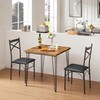 VECELO Kitchen Dining Room Table Set with 2 Chairs for