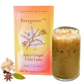 Evergreen Chai | Spicy Ginger Chai Latte | No Steeping/Straining | Just Add Hot Water