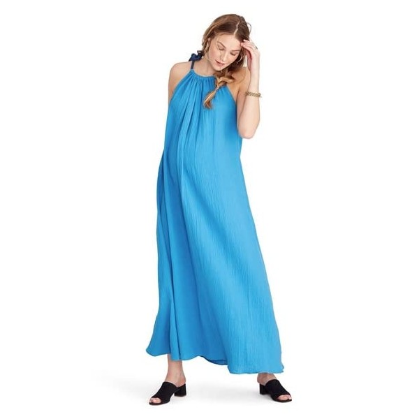Hatch Maternity Womens The Sienna Dress - Ocean (P)