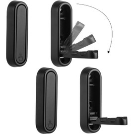 Folding Coat Hooks, 2 Pcs Foldable Gold Wall Hooks Heavy Duty Foldable Hook Bathroom Towel Hooks Robe Hooks Wall Mounted for Hanging Coat Towels Clothes Hat Bags Keys (Black, 4pcs)
