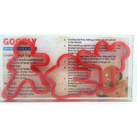 Goggly Ninjabread Men Cookie Cutters - Kung Fu Gingerbread 3 Pcs Ninja Man Men