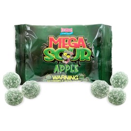Barnetts Mega Sour Bombs - Green Apple - Extremely SOUR Candy - 3.2 oz. Bag By Lyza's Sweets & Treats
