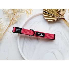 Pink Cord Dog Collar Medium