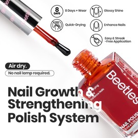 Beetles Fall Nail Polish Set - Golden Harvest 6 Colors Quick Drying Long-Lasting Burgundy Red Orange Jelly Glitter Nail Polish for DIY At-Home Manicure Gift for Women