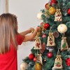 VEYLIN Christmas Hessian Bags, 12 Xmas Burlap Jute Gift Bag