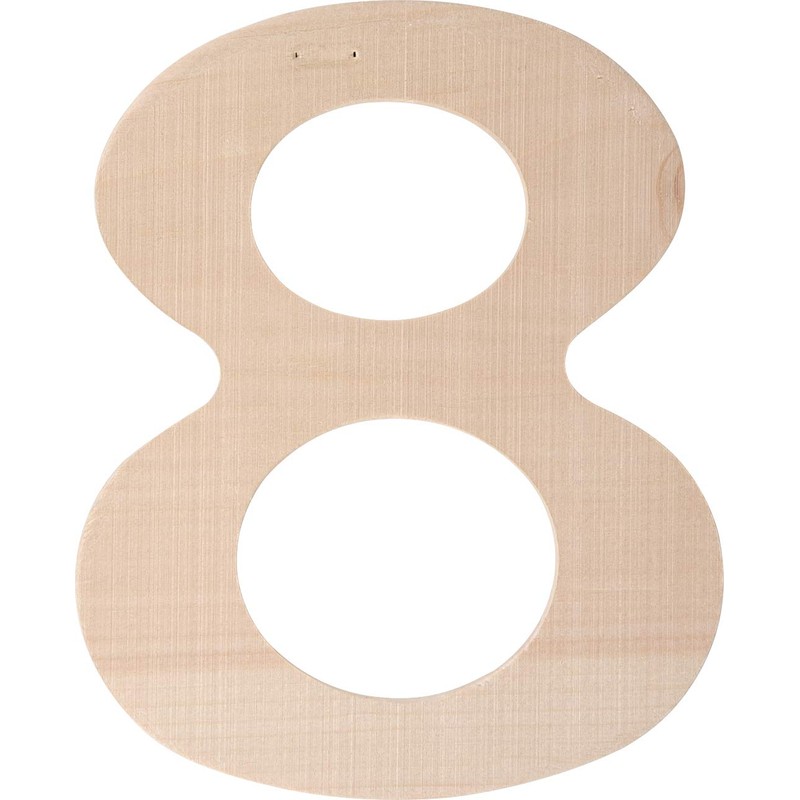 Hillman 847329, 6.5-Inch Pine House Number 8, Wood