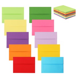 Granhoolm Paquete de 50 sobres 4 x 6 pulgadas, sobres de invitación A6 de 6.5 x 4.75 para tarjetas de 4 x 6 pulgadas - Despegar y presionar, ideal para invitaciones, bodas, fiestas, tarjetas de