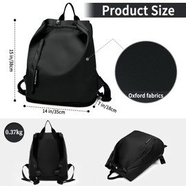 Keyck Sports Backpack Waterproof Sports Bag Backpack with Shoe Compartment and Wet Pocket Lightweight Travel Backpack Women Men Backpack Oxford Leisure Backpack for Travel Fitness Shopping Travel