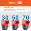 1" Dia Sorbothane Hemisphere Rubber Bumper Non-Skid Feet with Adhesive