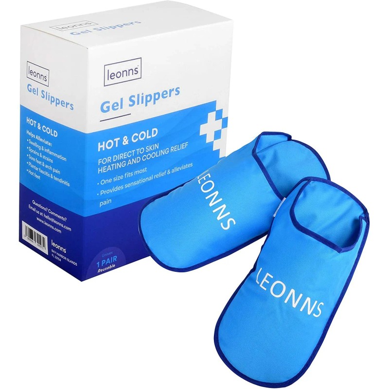 LEONNS Ice Pack Slippers for Feet -Provides Therapy for Foot