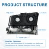 Fullux LED DRL Headlights Assembly fit 2003-2006 Chevy Silverado &
