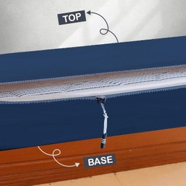 Omnegon Zip Sheet with Top Sheet - Includes 1 Base Sheet & 2 Zip-On Sheets - Easy to Replace & Install - Soft 600TC Sateen 100% Cotton Fitted Sheets - 17.5” Deep Pockets King Zip Sheets - Navy Blue