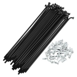 RATCHROLL 1 Set Universal Bicycle Spokes 12G 148mm Length Bike Wheel Spokes Nipple Black Carbon Steel