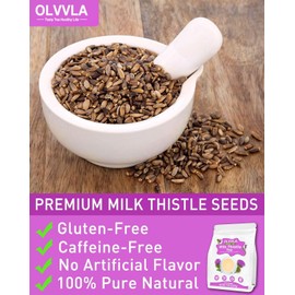 Olvvla - Premium Milk Thistle Tea Bags - 3g X 70 Count - 100% Pure Natural Milk Thistle Seed Herbal Tea - Caffeine-free - Non-GMO