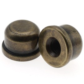1/4-27 Lamp Finials Caps 2 Pcs Bronze Solid Lamp Finials Caps Tapped of Tops for Lamp Shade Holder Harp