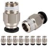 Dilightnews Pc4-M10, Pc4-M10 Pneumatic Connector, Ptfe Tube Quick Push Fitting,