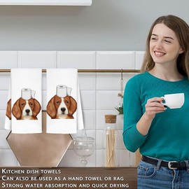 Funny Dachshund Hand Towels for Bathroom, Dachshund Hand Towels for Bathroom Decor, Dachshund Kitchen Towels, Dachshund Gift for Women Dachshund Lovers Girls, Dachshund Housewarming Gifts For Women