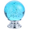 IEIK10 PCS Crystal Cabinet Knobs Azure Blue Round Glass Bubbles