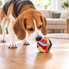 Dog Snuffle Ball for Nose Work – Interactive Treat-Hiding Slow Feeder for Daily Foraging Play