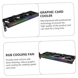 TEHAUX 5v Graphic Card Cooler RGB Lighting Pin Air Cooling Fan for Enhanced Gpu Performance Silent for Desktop