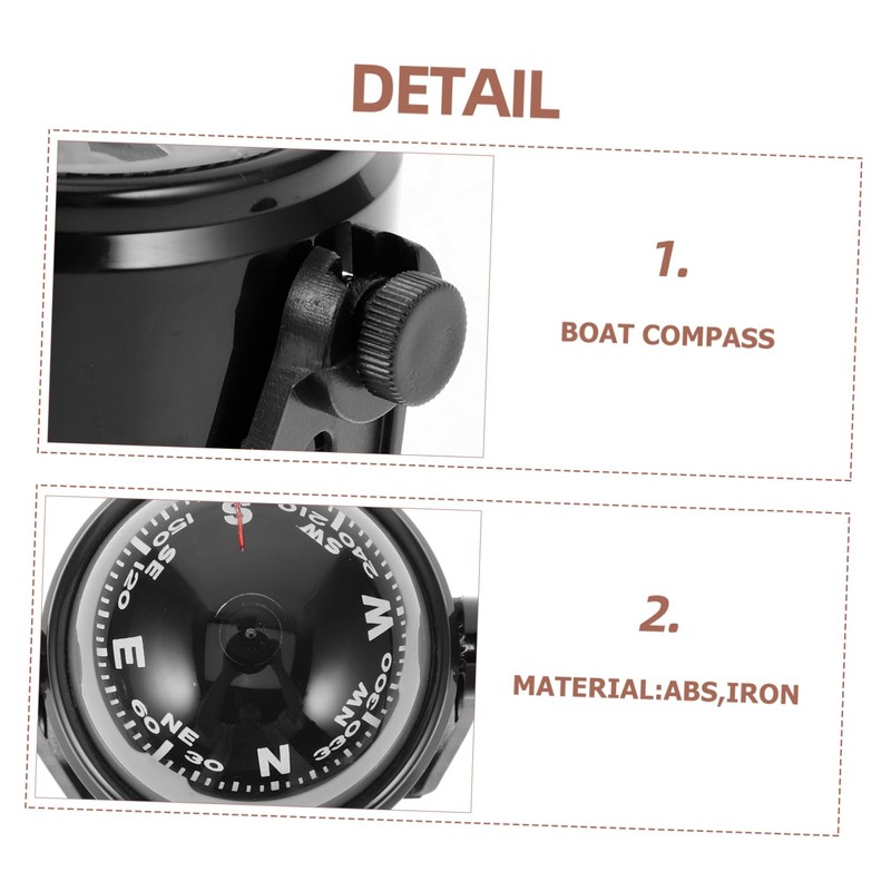 SUPVOX Adjustable Car Compass for Boats and Vehicles Easy Install
