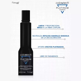 NUTRAPEL Color tech Platinum Shampoo 10.1 Fl Oz/300ml Neutralizer Shampoo brassy yellow
