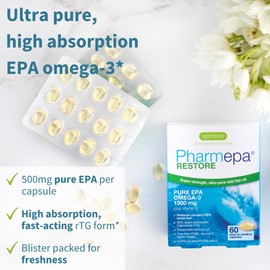 Igennus Healthcare Nutrition Igennus Pharmepa Restore + Ashwagandha+ L-Theanine & Magnesium Bundle, 1000mg Pure EPA Omega-3 Fish Oil + 600mg KSM-66 Ashwagandha Adaptogen Complex with Zinc & B Vitamins, Mood & Stress Support