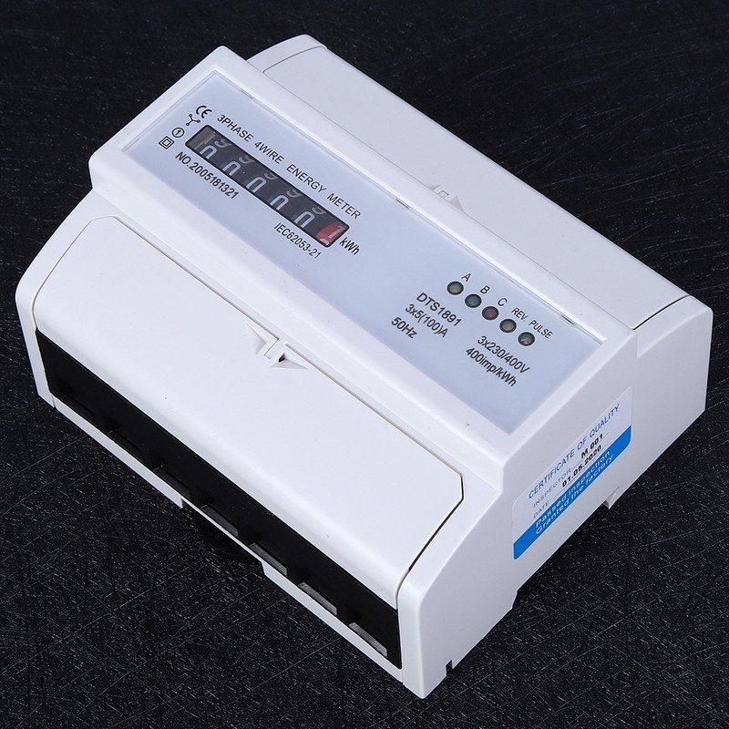 3 Phase 4‑Wire Meter DTS1891 High Accuracy 7P Counter Rail
