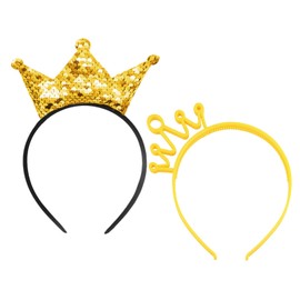 2 Pieces Crown Headbands, Cute Headbands, Sequined Headbands, Party Decoration Headbands, Clothing Accessories