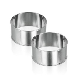 Metaltex 523 204 Set 2 Ringe, Edelstahl emplatar 85 x 42 mm