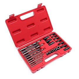 Wiltec Screw Extractor Set 25 Pieces Left Extractor Bolt Screwdriver Extractor Set with Screw Extractors Bolt Extractors in Case