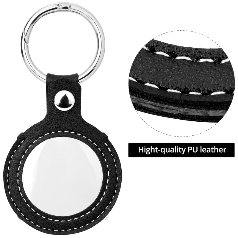QWORK Coin Holder Keychain, 2 Pack Double-Sided Transparent Coin Display