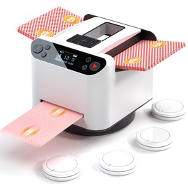 Generic Automatic Card Shuffler and Dealer Machine, 360° Rotating, 1-8 Players, UNO Texas Hold'em Blackjack Mahjong, 4 Dealer Buttons, 2 Deck, True Shuffling, Customizable Dealing, Portable, All Ages