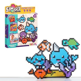 Bizak Simbrix Connect & Wow Pack Aquatic Animals, No Irons Needed Building Set, Water or Glue, Toy for Boys and Girls Age 5+, (64008005)