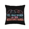 Resistance Loop Bands Workout Design Throw Pillow