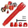 senylanhxy 14-in-1 Multi-Function Basin Wrench with Integrated Level, 4 Interchangeable