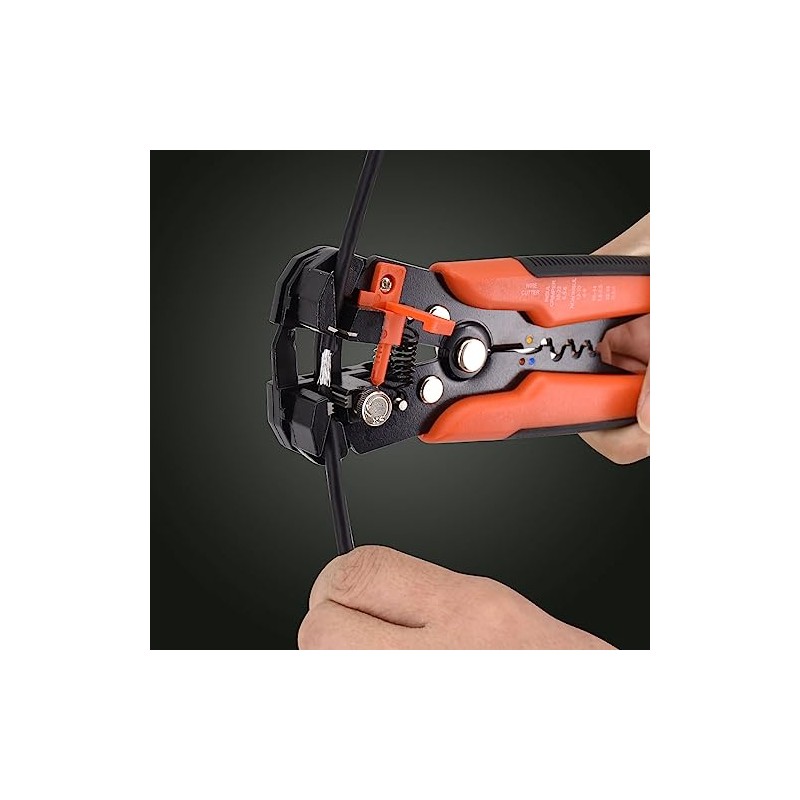 HuLuHouse Pinza Pelacables AutomáTica, pela cables, Naranja