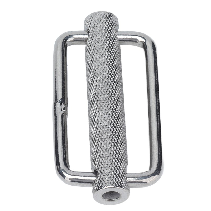 2Pcs Slide Buckle 316 Stainless Steel Rectangle Adjustable Knurled Roller