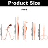 5PCS Eyelash Applicator Tools, False Eyelashes Tools, Curved Eyelash Curler,