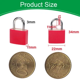 Dfuqanb Pack of 12 Suitcase Locks, Suitcase Lock with Key, Locks with Keys, Small Padlock for Luggage, Travel Suitcase, Tool Box (12 Colours)