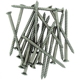 No.9 x 2.75 (4.5mm x 70mm) Slot Raised Countersunk Wood Screw - Stainless Steel (A2) (Pack of 20)
