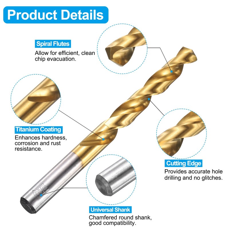 sourcing map Tap and Drill Bit Set, 1pcs 5/8-11 UNC