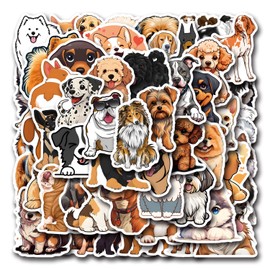 Mixed Dog Water Bottle Stickers,110 PCS Mix Animals Stickers Pack for Laptop Phone Skateboard Bicycle Suitcase Luggage Car Guitar,Waterproof Aesthetic Vinyl Stickers Gifts for Teens Children Girls