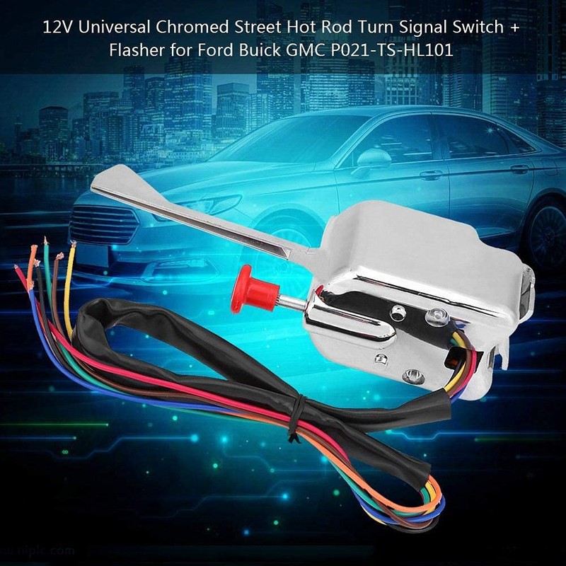 Turn Switch, 12V Universal Street Hot Rod Turn Switch +