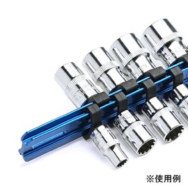 STRAIGHT Socket Holder, Blue, 1/4 inch (6.3 mm) & 3/8 inch (9.5 mm) 19-4455