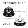 Pack of 2 Table Bell, Table Bell, Reception Bell, Black