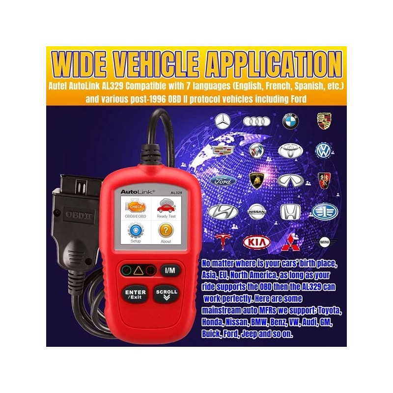 Autel AutoLink AL329 (Upgraded AL319) OBD II /EOBD & CAN