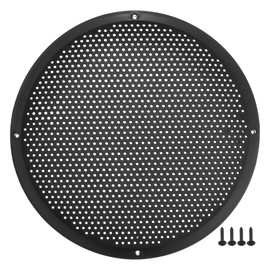 A ABSOPRO 10 Inch Car Speaker Cover Grille Round with Screws Black - 1 Piece